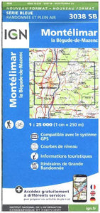 IGN Karte, Serie Bleue Montélimar. la Bégude-de-Mazenc - Bild 1