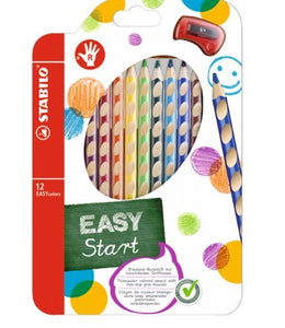 Ergonomischer Buntstift für Rechtshänder - STABILO EASYcolors - 12er Pack mit Spitzer - mit 12 verschiedenen Farben - Bild 1