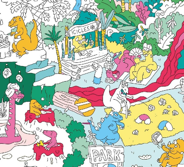 Giant Coloring Poster 70 x 100, Dinos - Bild 2