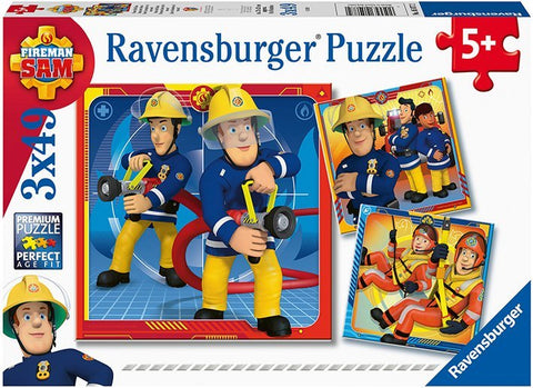 Ravensburger Kinderpuzzle - 05077 Unser Held Sam - Puzzle für Kinder ab 5 Jahren, mit 3x49 Teilen, Puzzle mit Feuerwehrmann Sam - Bild 1