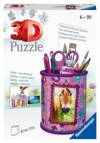 Ravensburger 3D Puzzle 11175 - Utensilo Pferde - 54 Teile - Stiftehalter für Tier-Fans ab 6 Jahren, Schreibtisch-Organizer für Kinder - Bild 1