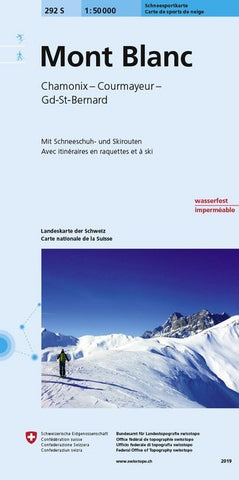 Landeskarte der Schweiz 292 S Mont Blanc - Bild 1