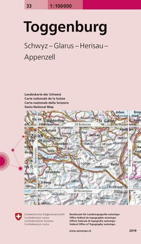 Landeskarte der Schweiz 33 Toggenburg - Bild 1