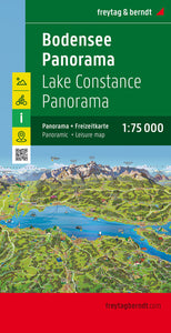 Freytag & Berndt Auto + Freizeitkarte Bodensee, Panoramakarte 1:75.000. Panorama Lake Constance - Bild 1