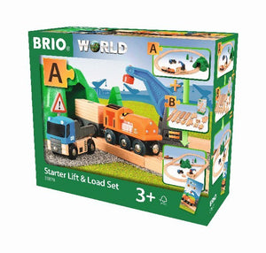 BRIO World 33878 - Starterset Güterzug mit Kran - Der ideale Einstieg in die BRIO Holzeisenbahn - Empfohlen für Kinder ab 3 Jahren - Bild 1