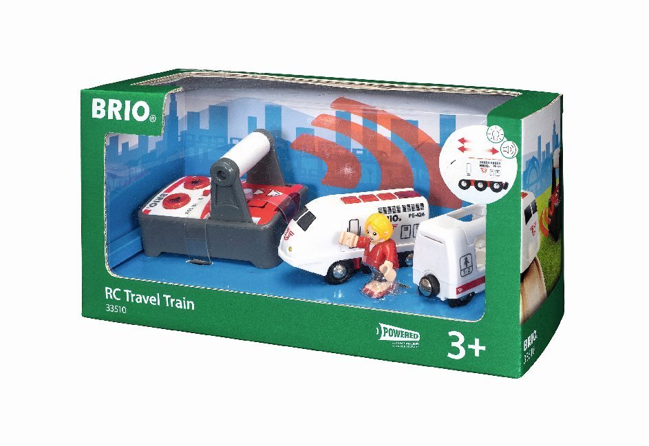 BRIO World 33510 IR Express Reisezug - Elektrische Lokomotive mit Fernsteuerung - Zubehör für die BRIO World - Kleinkindspielzeug empfohlen ab 3 Jahren - Bild 1