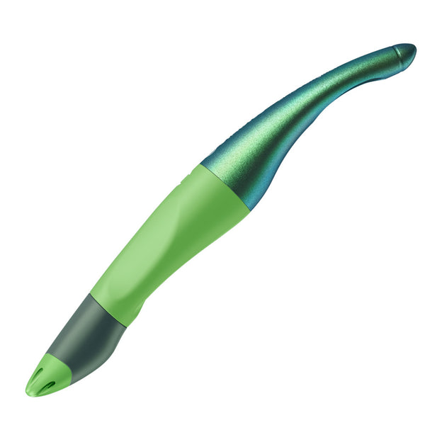 Ergonomischer Tintenroller für Rechtshänder - STABILO EASYoriginal Holograph Edition in grün -  Einzelstift - Schreibfarbe blau (löschbar) - inklusive Patrone - Bild 2