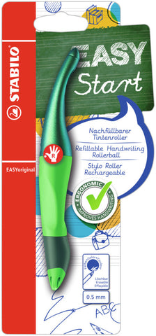Ergonomischer Tintenroller für Rechtshänder - STABILO EASYoriginal Holograph Edition in grün -  Einzelstift - Schreibfarbe blau (löschbar) - inklusive Patrone - Bild 1