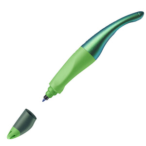 Ergonomischer Tintenroller für Rechtshänder - STABILO EASYoriginal Holograph Edition in grün -  Einzelstift - Schreibfarbe blau (löschbar) - inklusive Patrone - Bild 3