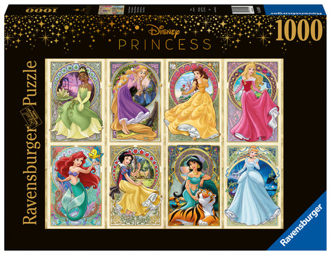 Ravensburger Puzzle 16504 - Nouveau Art Prinzessinnen - 1000 Teile Disney Puzzle für Erwachsene und Kinder ab 14 Jahren - Bild 1