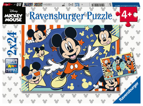 Ravensburger Kinderpuzzle 05578 - Film ab! - 2x24 Teile Disney Puzzle für Kinder ab 4 Jahren - Bild 1
