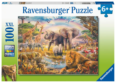 Ravensburger Kinderpuzzle - Afrikanische Savanne - 100 Teile Puzzle für Kinder ab 6 Jahren - Bild 1