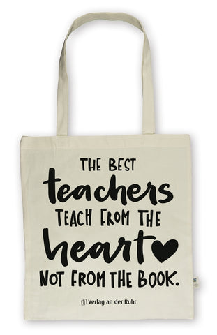 Baumwolltasche für Lehrer und Lehrerinnen - Edition "The best teachers teach from the heart, not from the book." - Bild 1