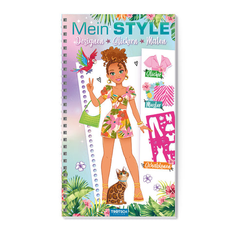 Trötsch Malbuch mit Schablonen und Stickern Mein Style Holiday - Bild 1