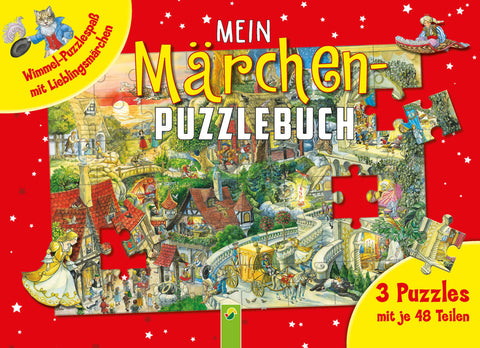 Mein Märchen-Puzzlebuch mit 3 Puzzles mit je 48 Teilen - Bild 1