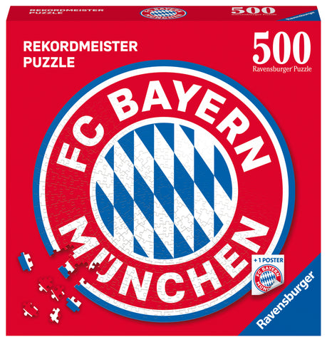 Ravensburger Puzzle 17452 - FC Bayern Logo - 500 Teile FC Bayern München Rundpuzzle für Erwachsene und Kinder ab 14 Jahren - Bild 1