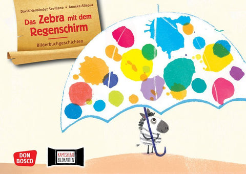 Das Zebra mit dem Schirm. Kamishibai Bildkartenset - Bild 1