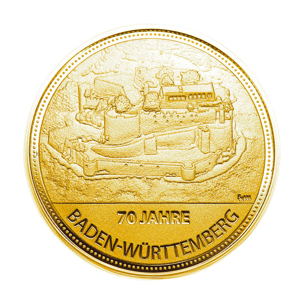 70 Jahre Baden-Württemberg Gold, Motiv 2 Burg Hohenneuffen