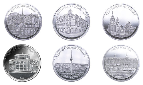 Sonderprägungen Stuttgarter Taler Silber, Motive 1-6 im Set