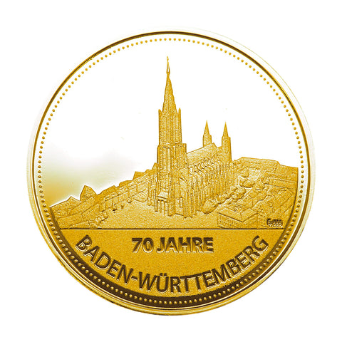 70 Jahre Baden-Württemberg Gold, Motiv 3 Ulmer Münster