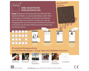 Neuartiges Gedächtnisspiel klang² (Klangquadrat) in der Buchbinder Edition